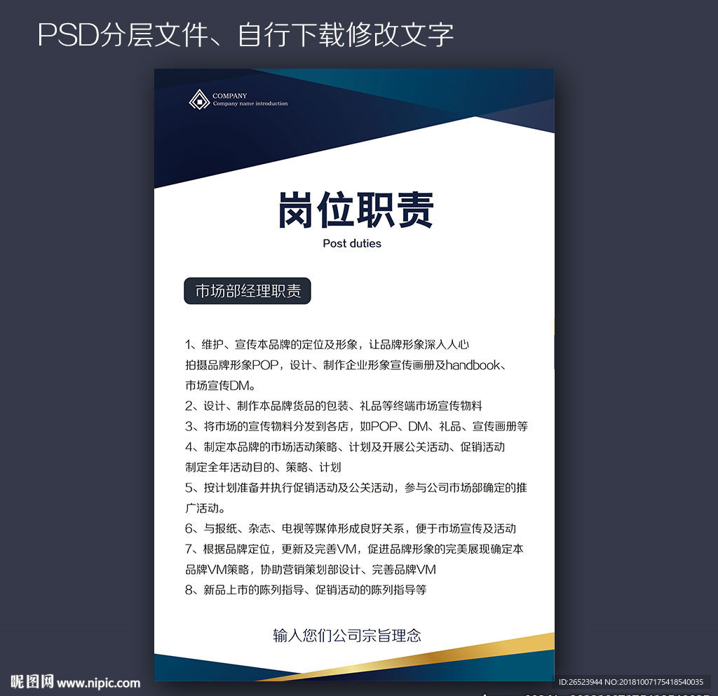 岗位职责