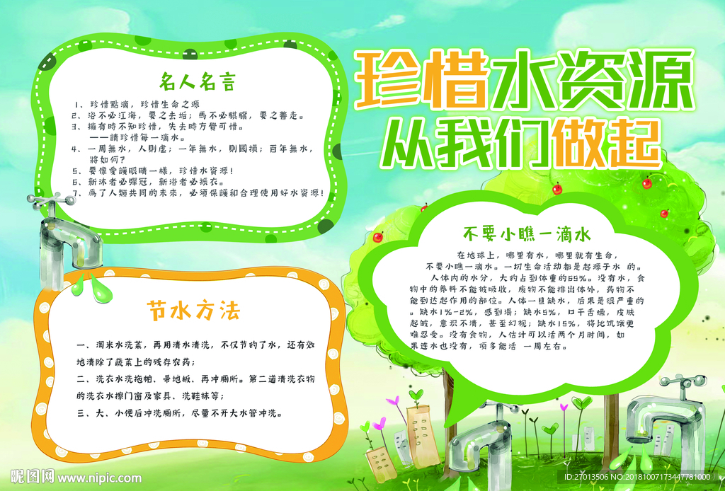 珍惜水资源