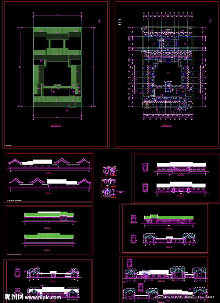 四合院cad图纸