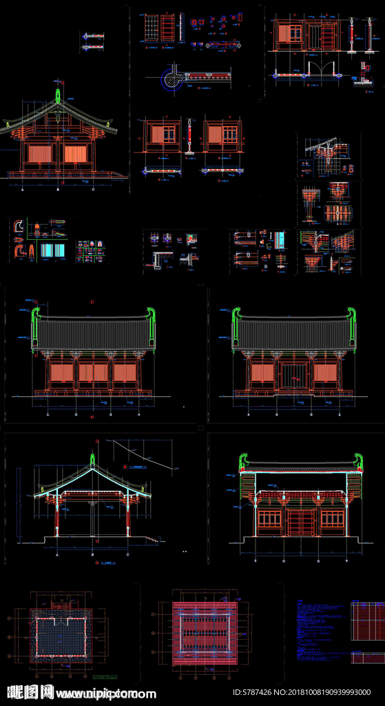观音殿建筑CAD图纸