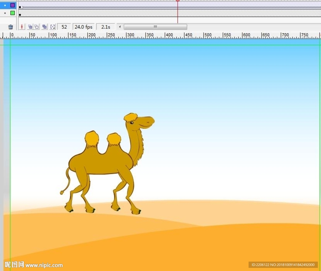 沙漠中行走着沙漠之舟骆驼6秒