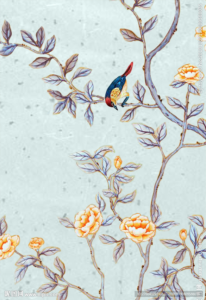 中国风清新花鸟装饰画