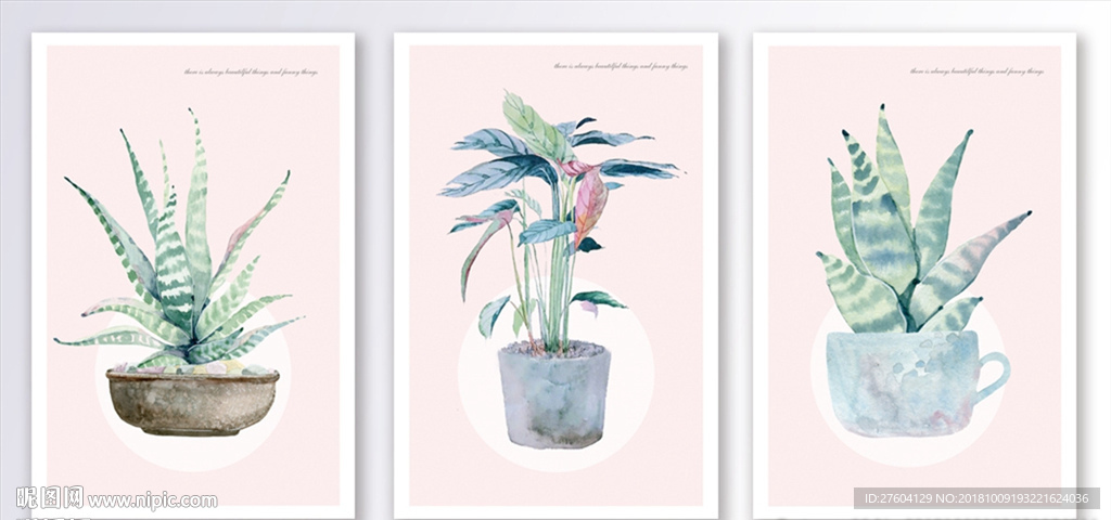 手绘植物花卉装饰画