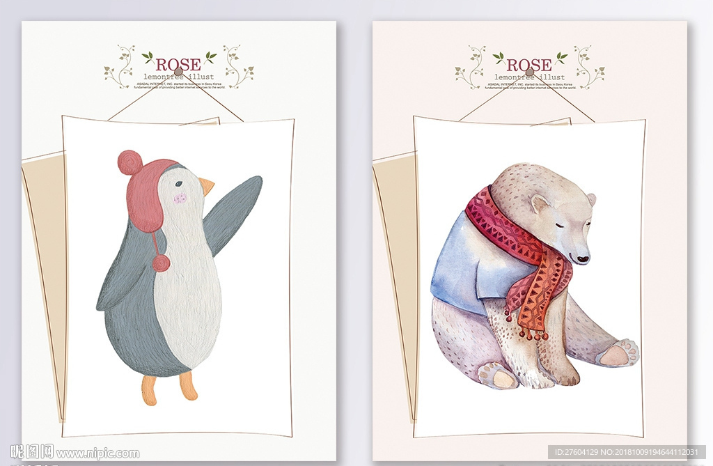 简约动物清新装饰画