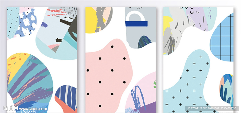 简约清新抽象客厅装饰画