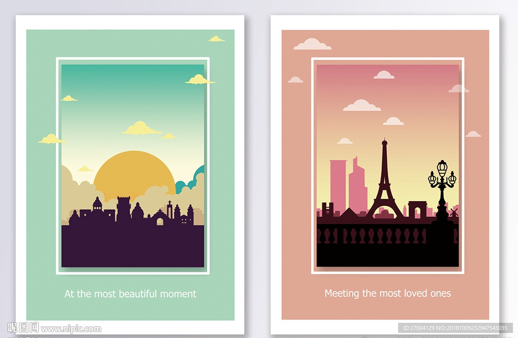 简约大气清新风景客厅装饰画