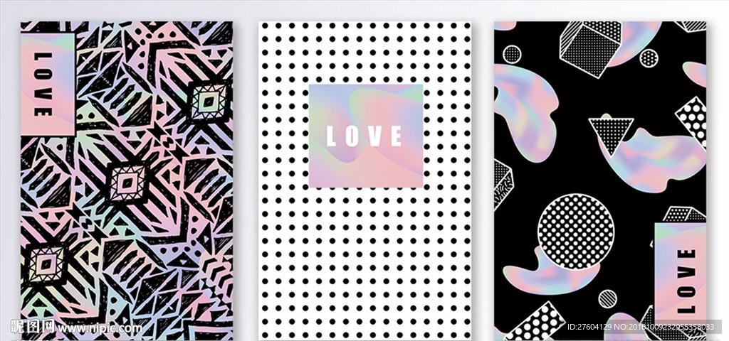 时尚抽象几何装饰画