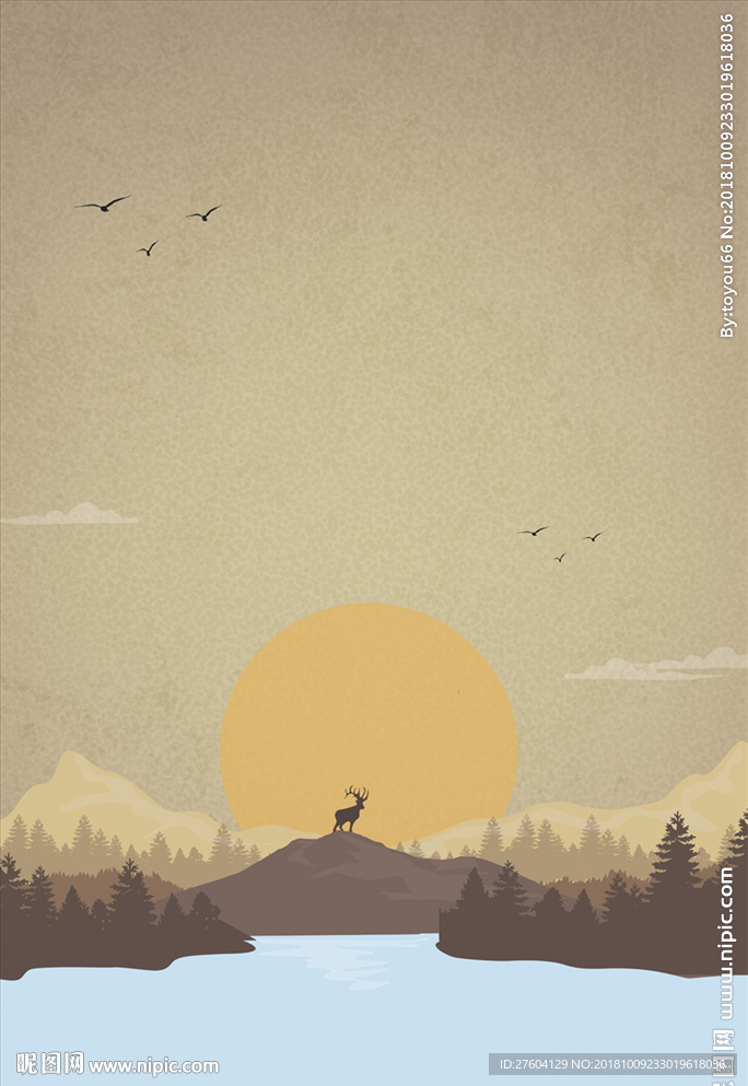 文艺清新风景装饰画