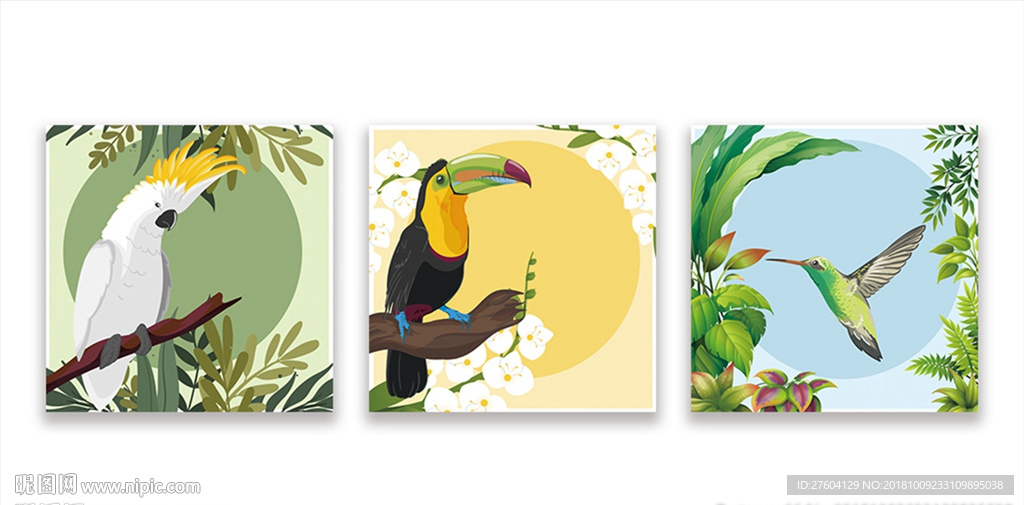 简约动物鸟类图案装饰画