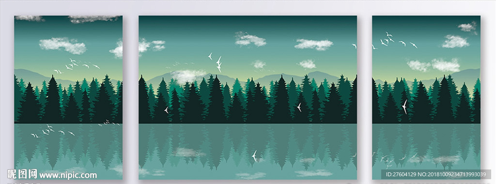 简约紫色花卉装饰画