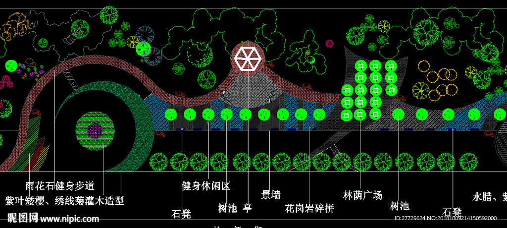 河道绿化施工图
