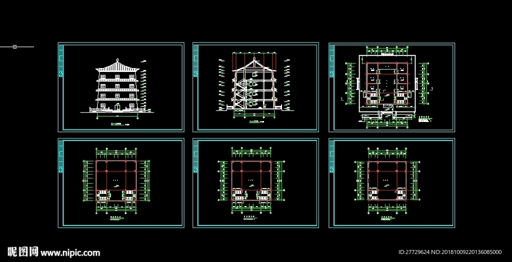 古建筑cad