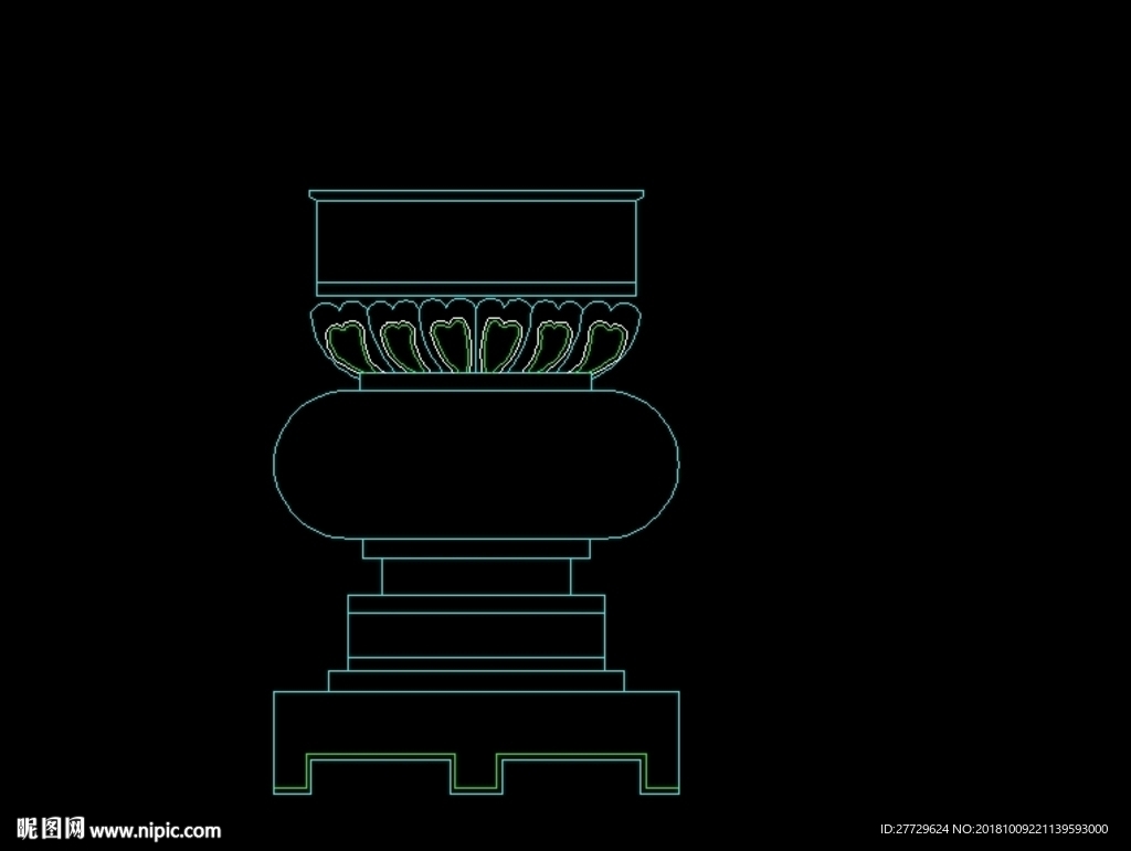 罗马柱CAD