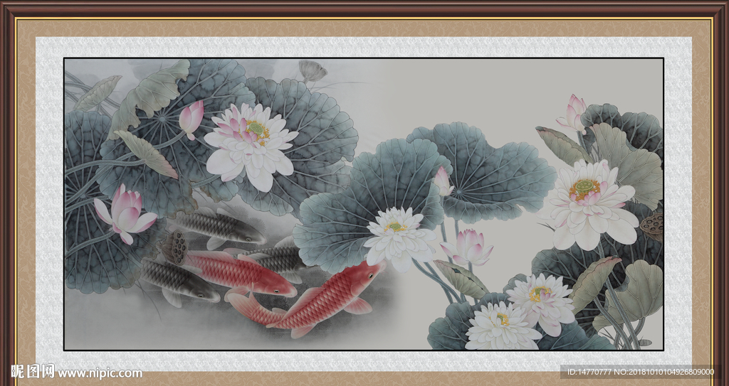 国画荷花