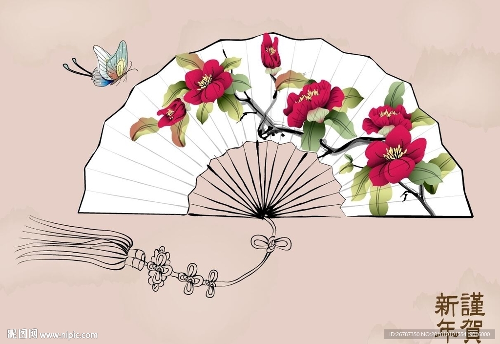 矢量中国传统古典绘画