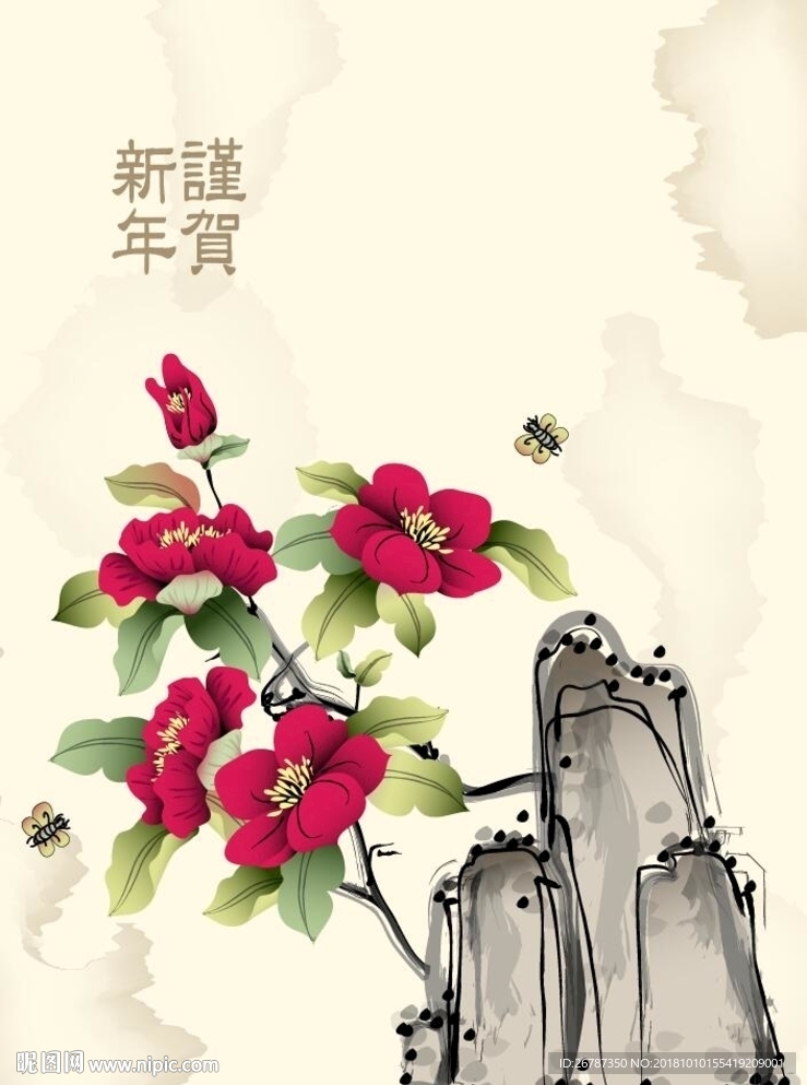 矢量中国传统古典绘画