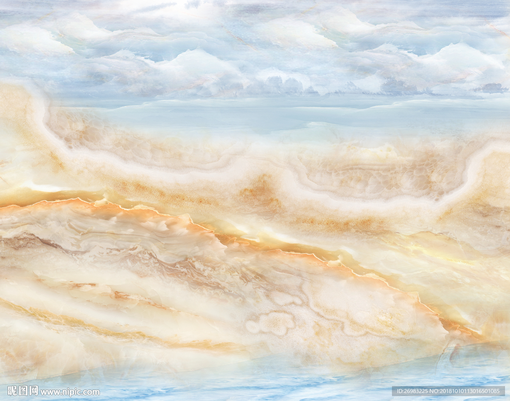 大理石山水图片