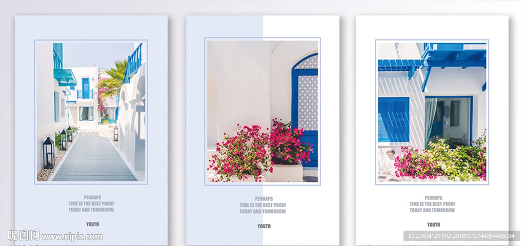 简约小清新风景建筑装饰画