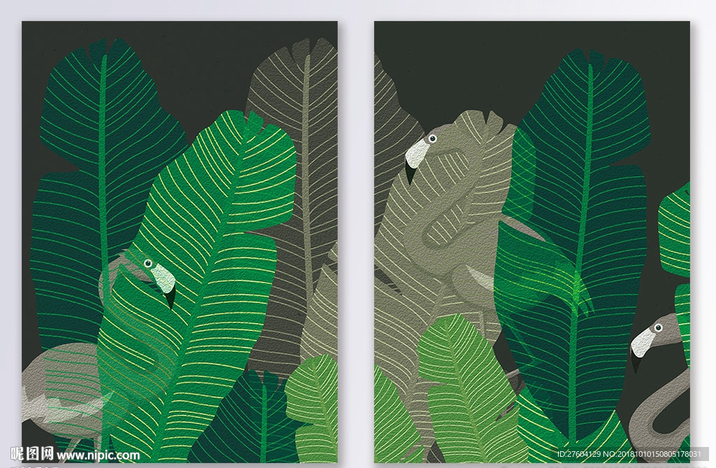 北欧风手绘植物花卉装饰画