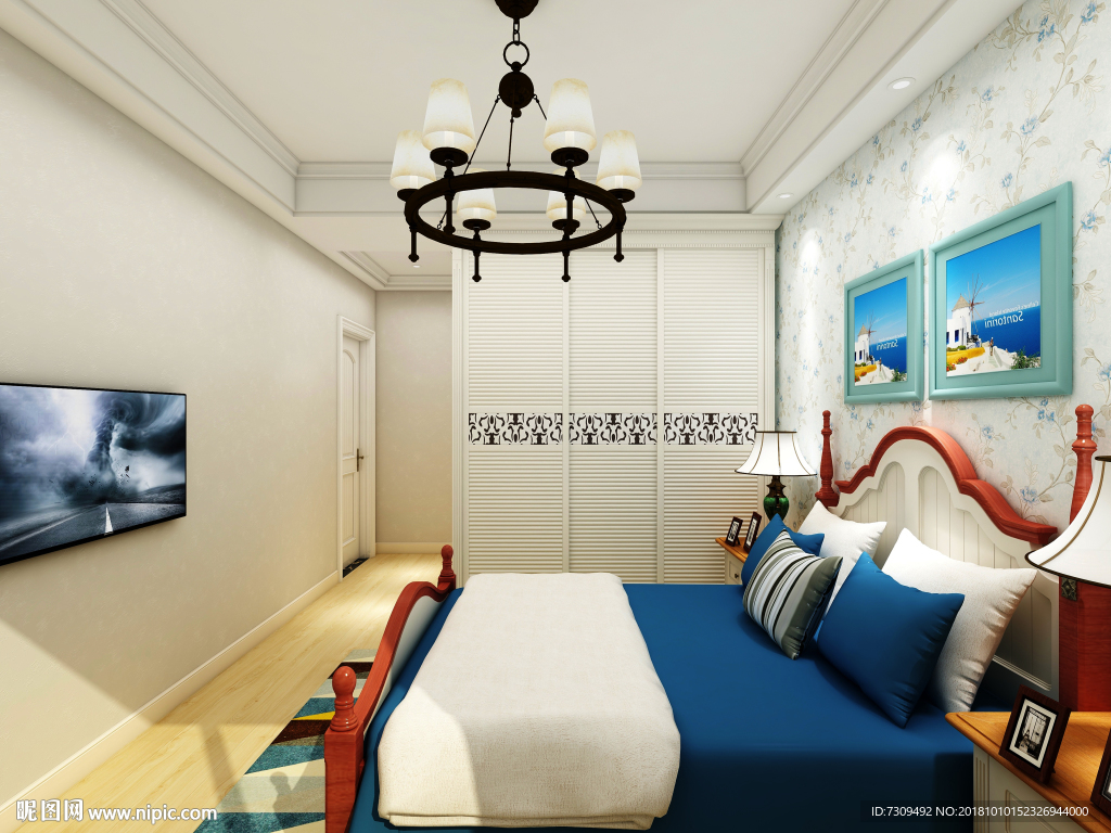 地中海风格家居主人房间装修效果