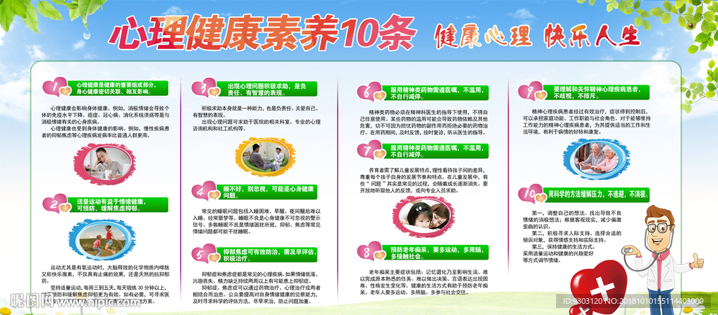2018心理健康宣传展板