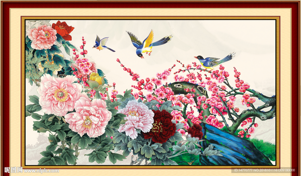 国画牡丹