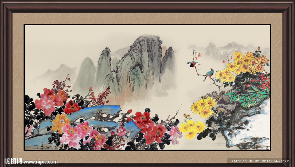 国画牡丹