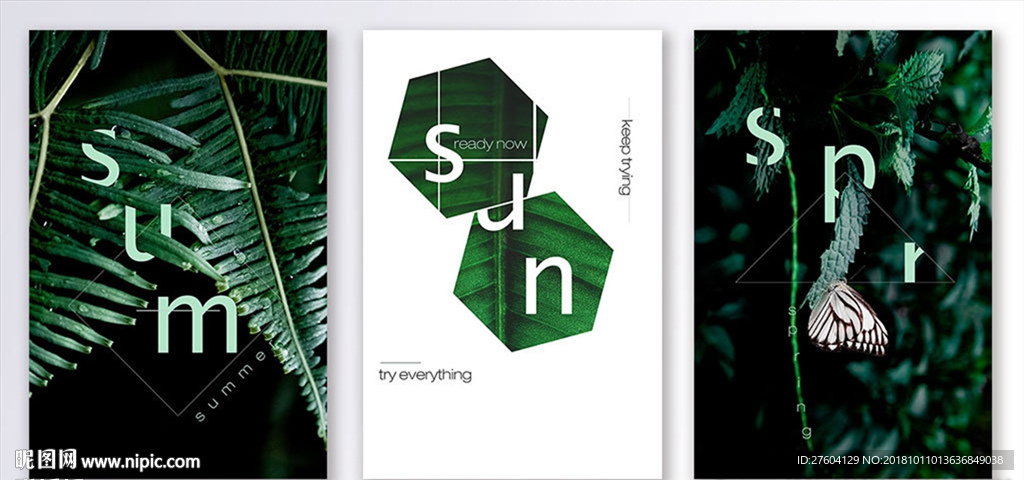 现代北欧植物装饰画