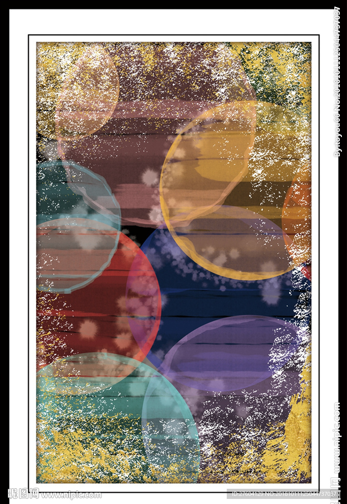 淡彩色块装饰画