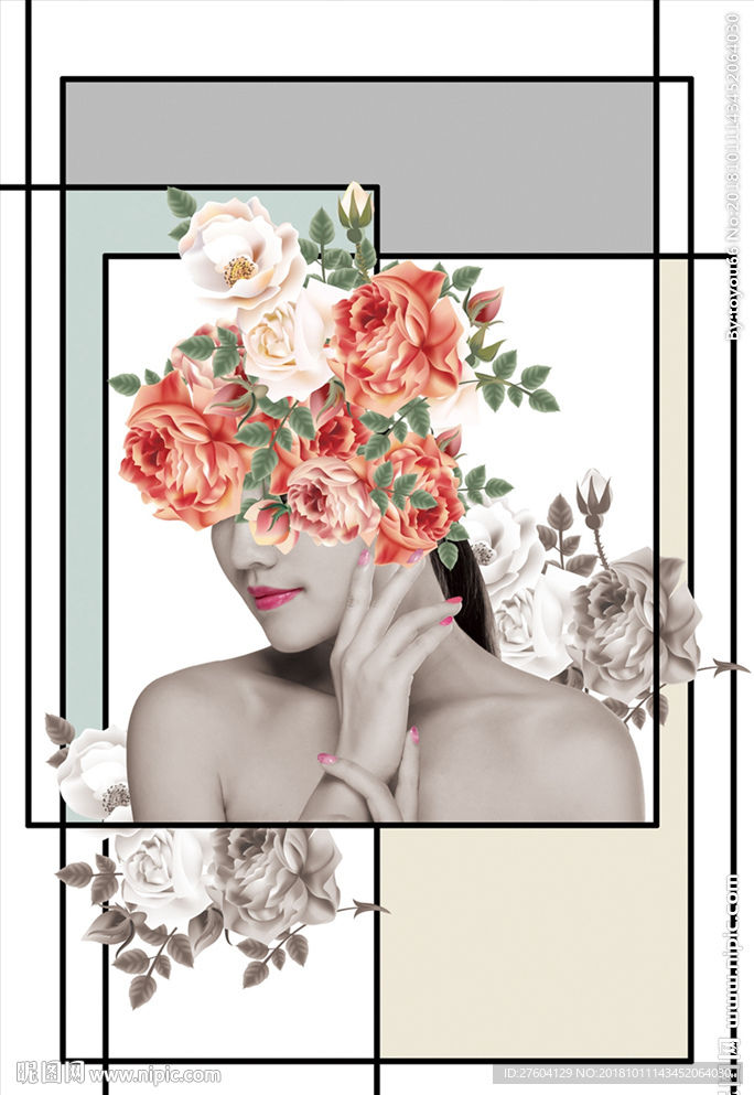 抽象时尚女性装饰画