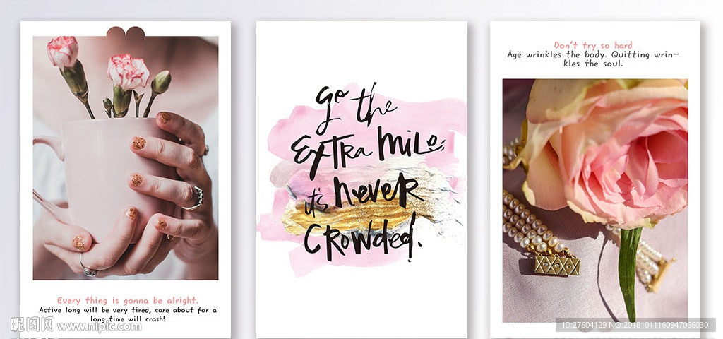 粉色花卉装饰画