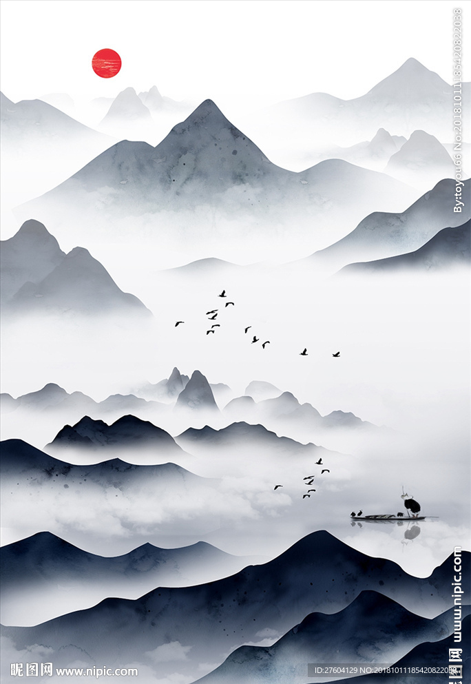 中国风山水装饰画