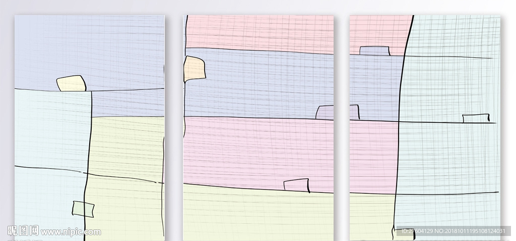时尚卡通抽象装饰画
