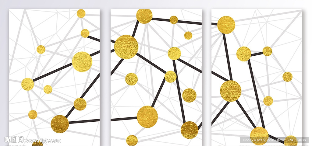 现代几何网状装饰画