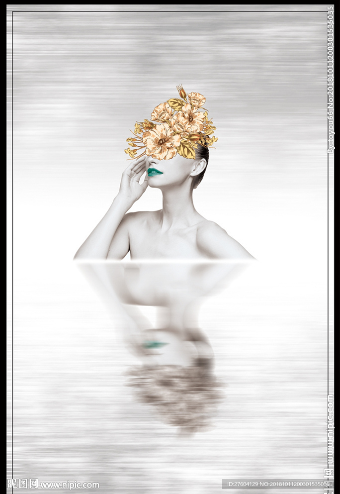 抽象文艺女性装饰画