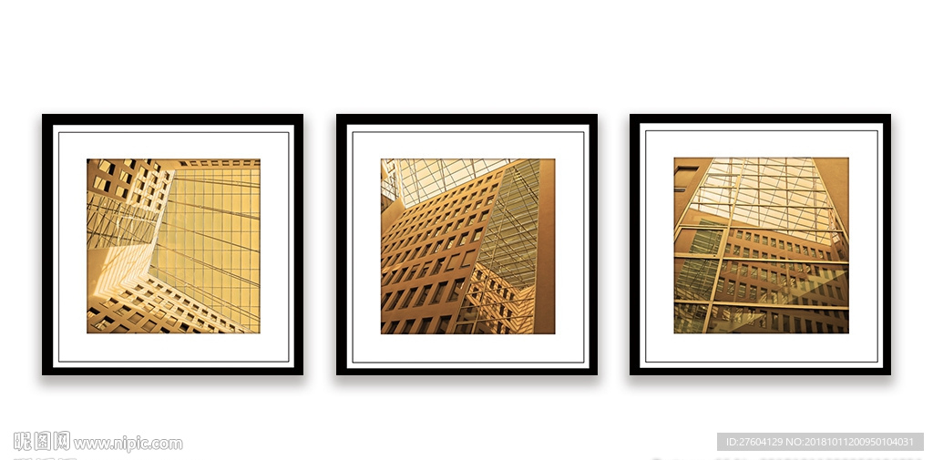 抽象几何建筑装饰画