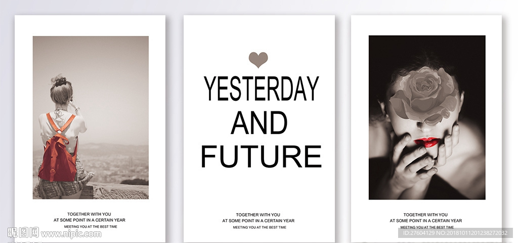 抽象反差色人物装饰画