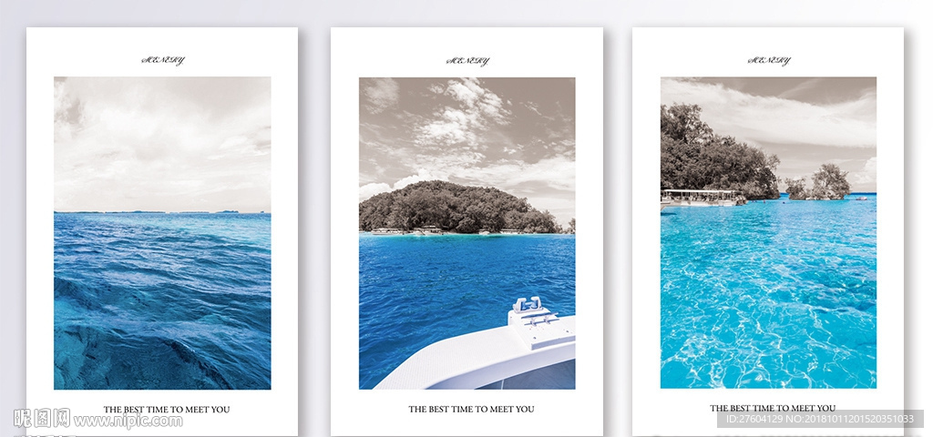 抽象反差色海洋装饰画