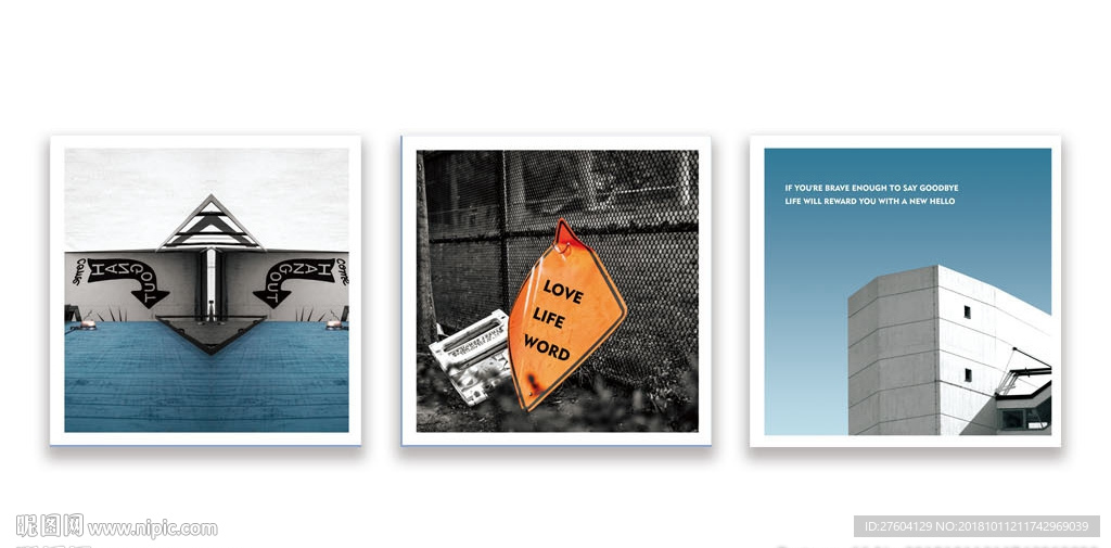 反色差工业建筑装饰画