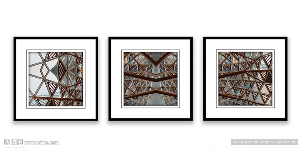 抽象建筑几何装饰画
