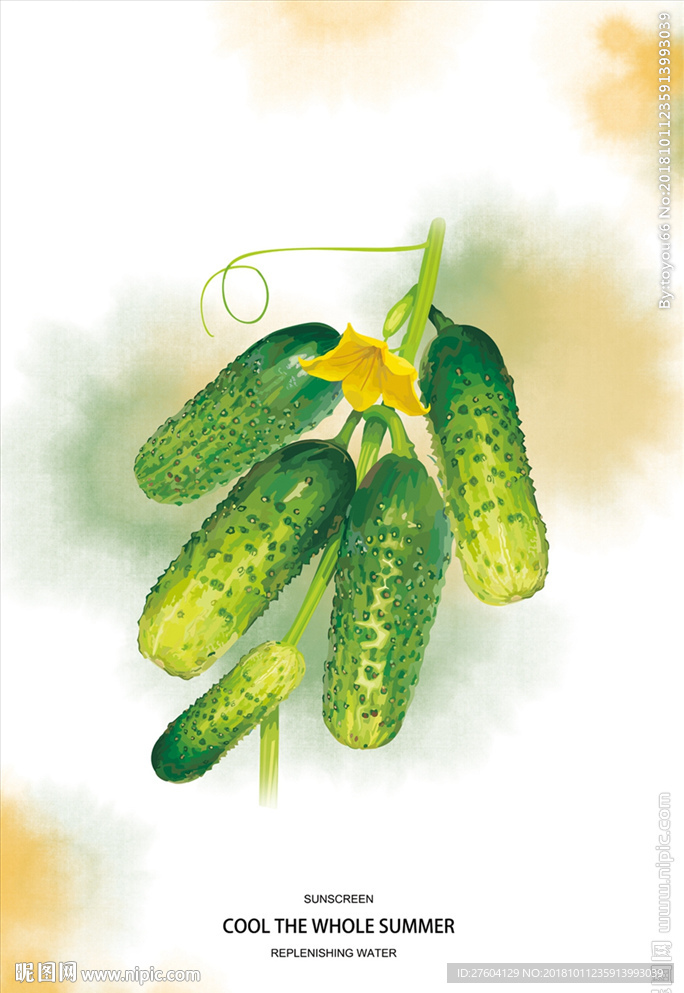 夏季小清新果蔬装饰画