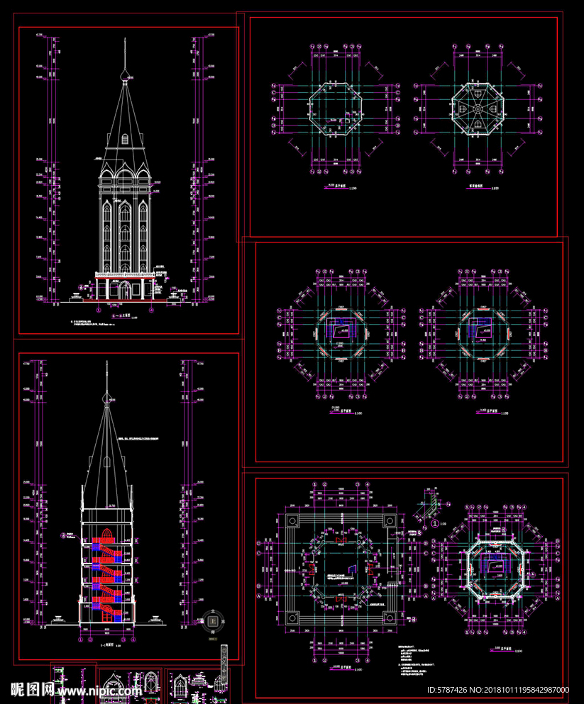 欧式观光塔建筑设计