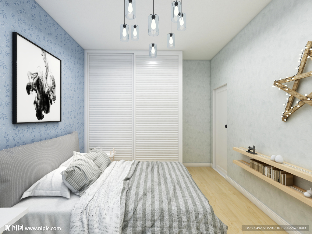 简区北欧风格卧室装修效果图