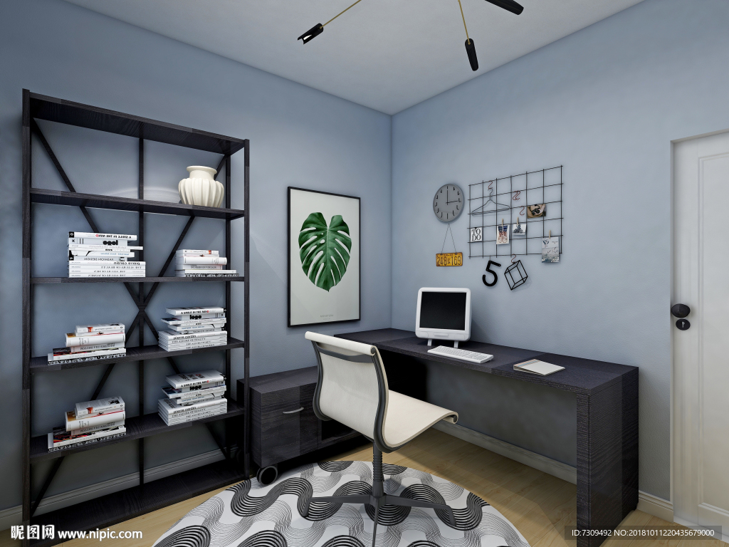 北欧风格书房装修效果图