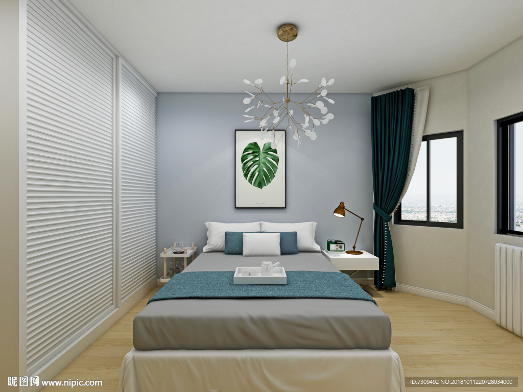 北欧简约家居房间装修效果图