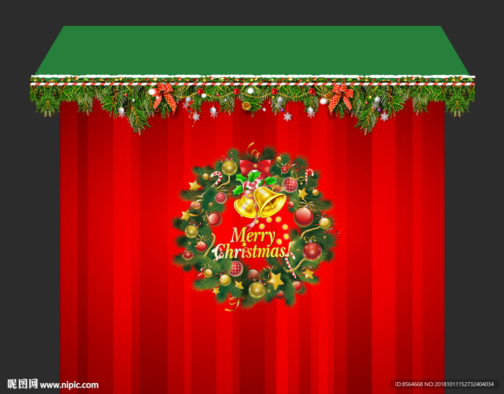 圣诞节背景墙背板