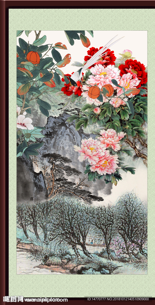 国画牡丹