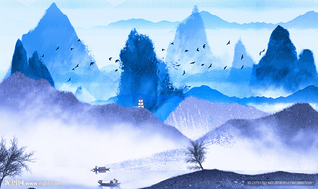 水墨山水风景