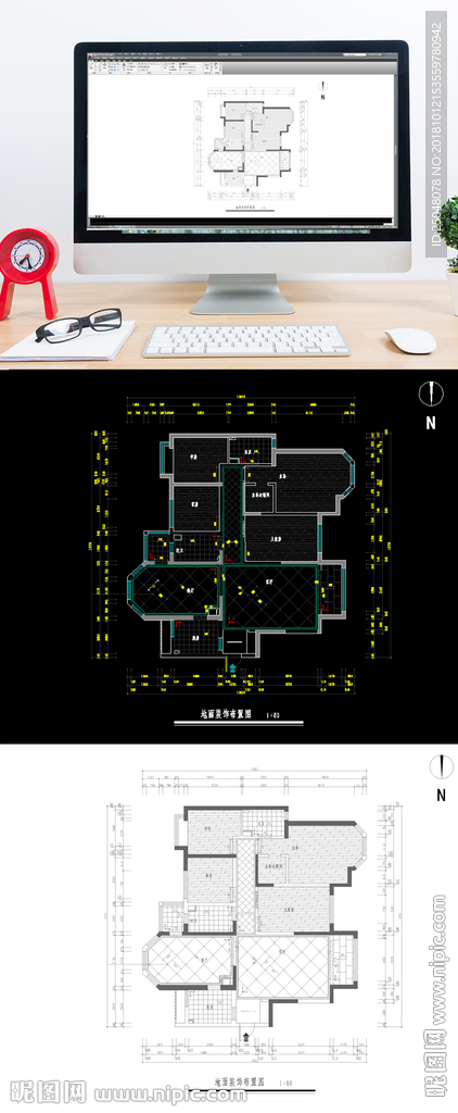 CAD家装地面装饰图