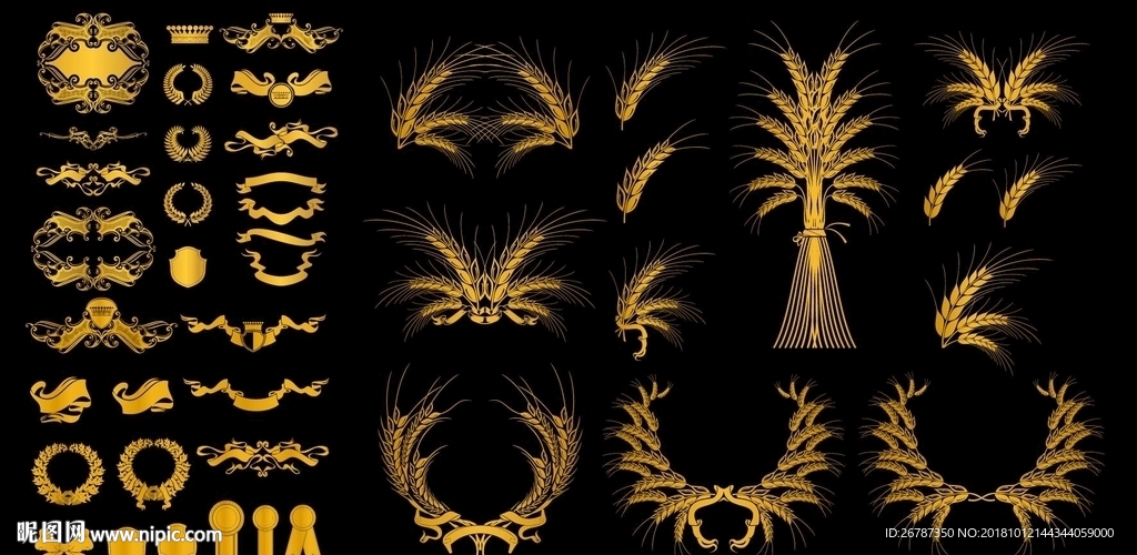 麦穗与农业元素